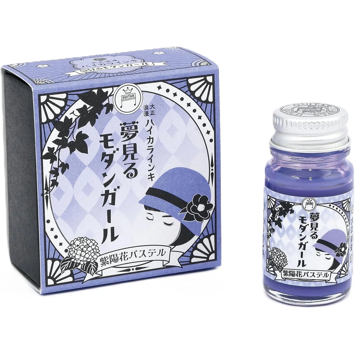 Teranishi Guitar Pigment Ink for Dip Pens - Taisho Roman Haikara Yumemiru Modern Girl, Aijsai Pastel