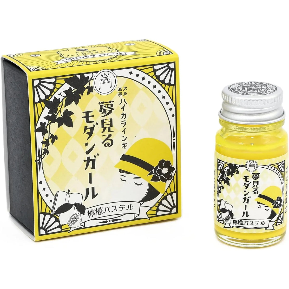 Teranishi Guitar Pigment Ink for Dip Pens - Taisho Roman Haikara Yumemiru Modern Girl, Lemon Pastel