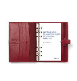 Filofax Finsbury Personal Leather Organizer - Scarlet