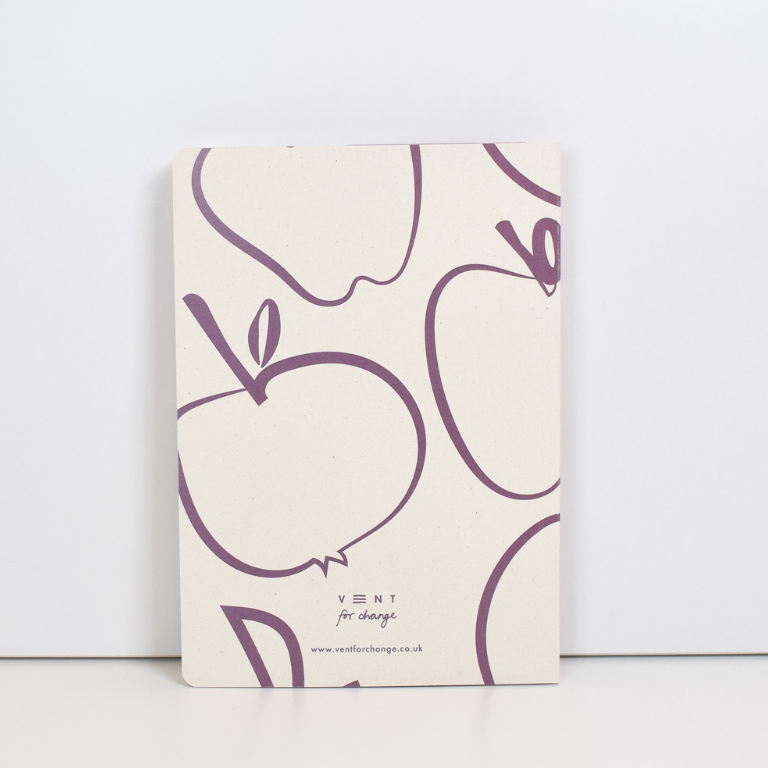 VENT for change A5 Orchard Apple Lined Paper Notebook - Pink