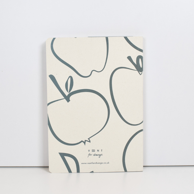 VENT for change A5 Orchard Apple Lined Paper Notebook - Green