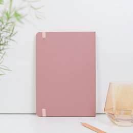 VENT for change A5 Notebook Recycled Leather - EDIT Powder Pink