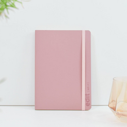VENT for change A5 Notebook Recycled Leather - EDIT Powder Pink