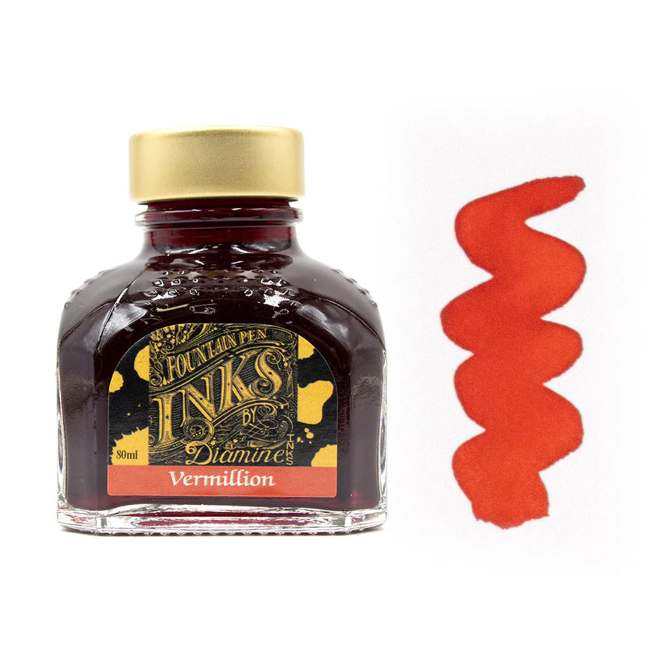 Diamine Bottled Fountain Pen Ink (80ml) - Vermillion