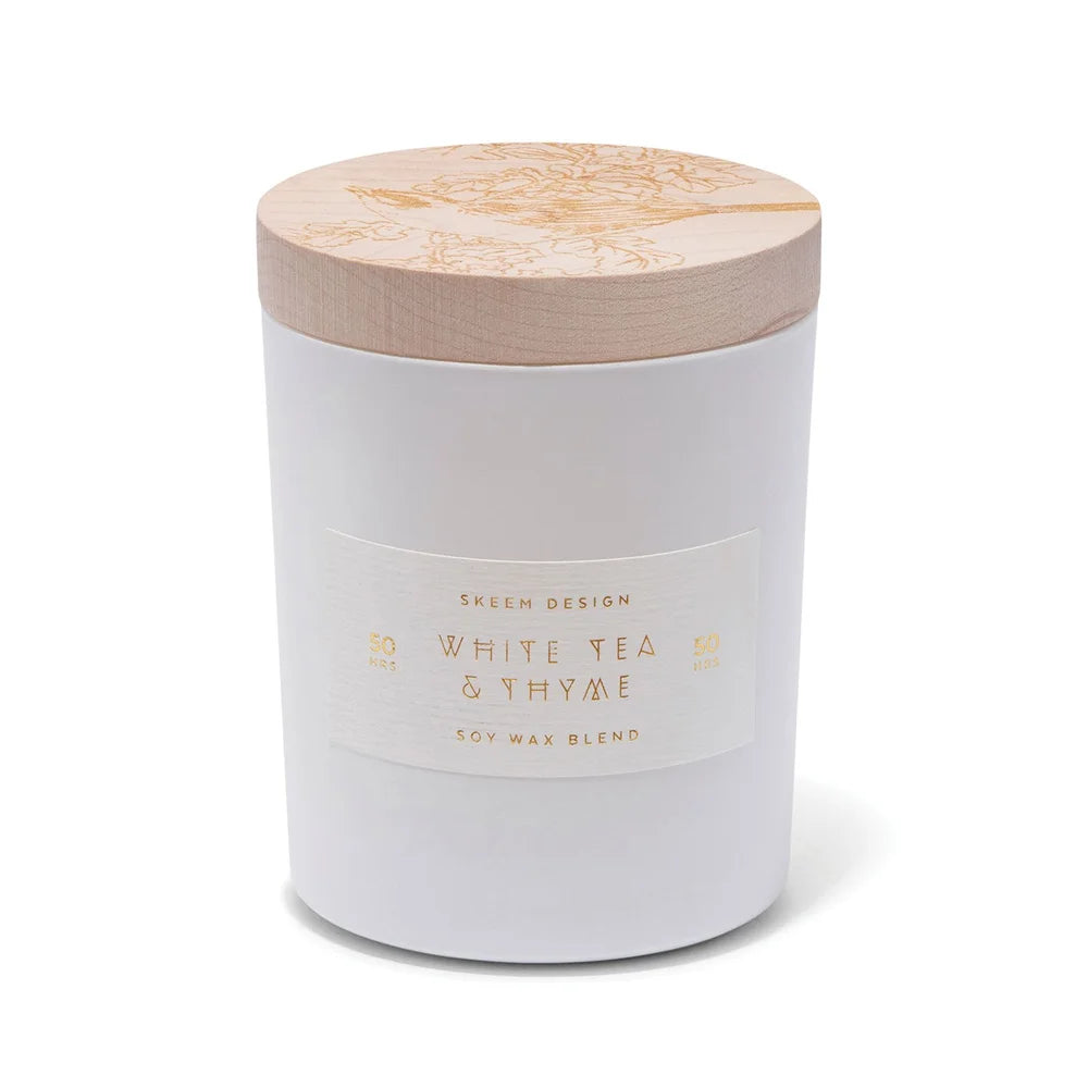 Skeem Print Block Candle - White Tea & Thyme