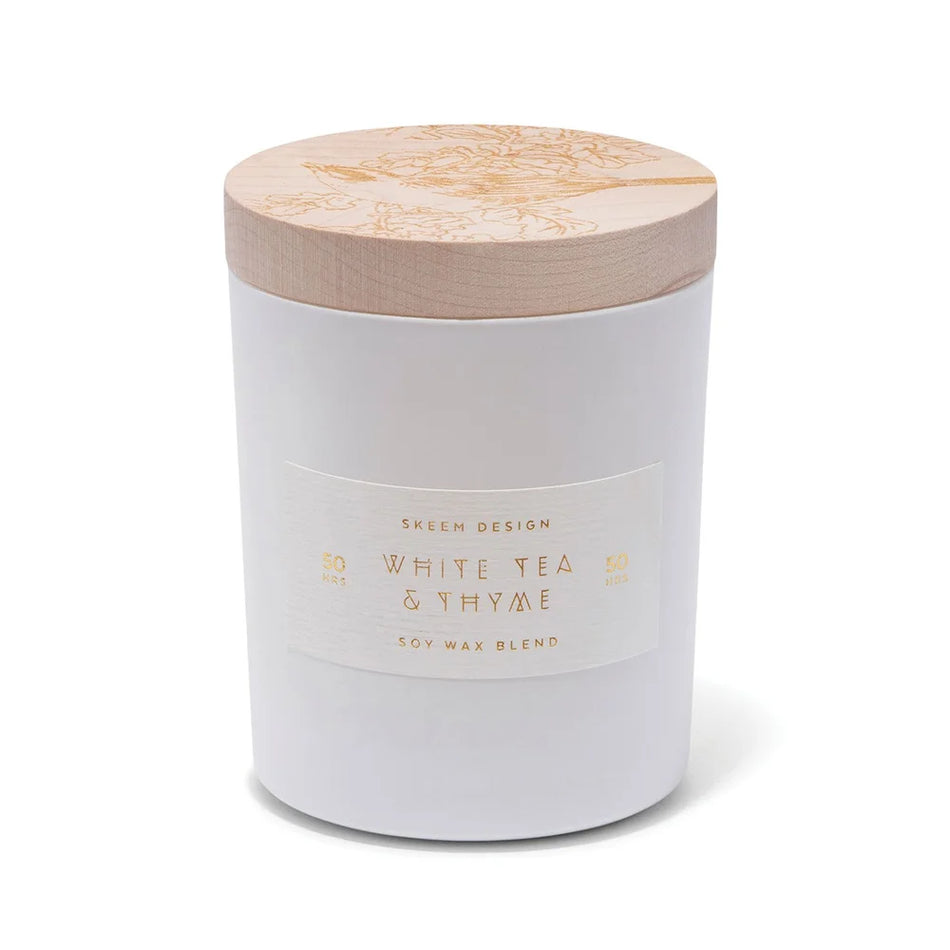 Skeem Print Block Candle - White Tea & Thyme