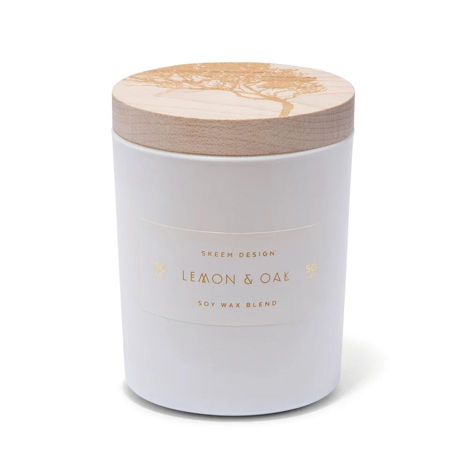 Skeem Print Block Candle - Lemon & Oak