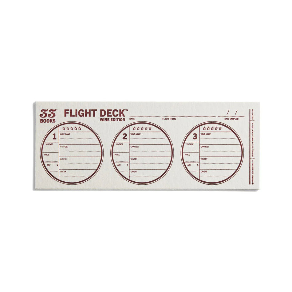 33Books Flight Deck for Wine Tasting