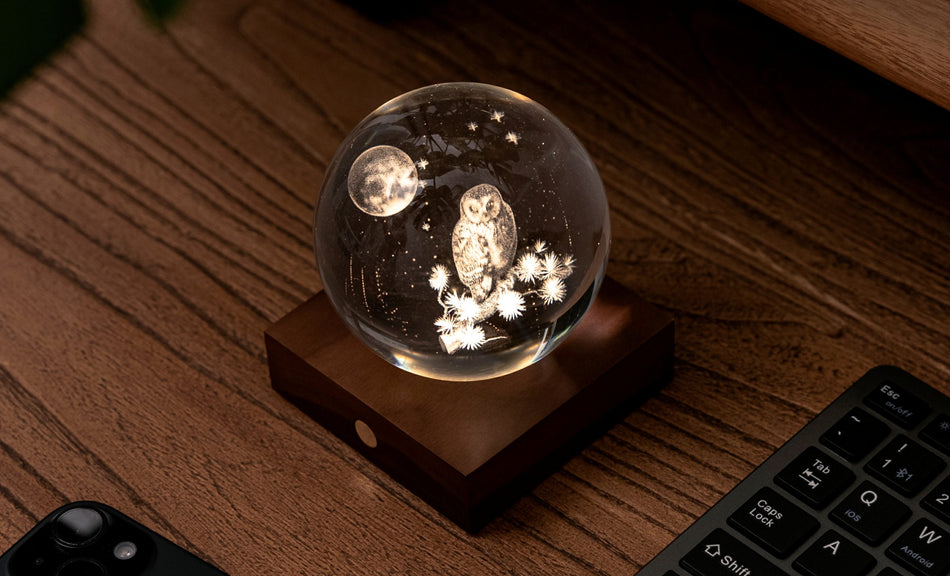 Gingko Amber Crystal Light - The Owl Moon
