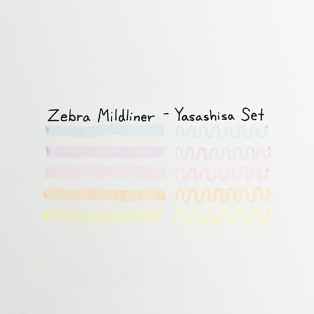Zebra Mildliner Double Sided Highlighter - Soft Mild (Yasashisa) Color Set (New!) Swatch 5