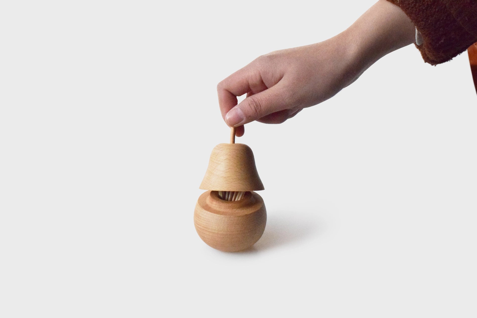 Senser Woodcraft Pear Toothpick Holder - Natural - Thumbnail 4