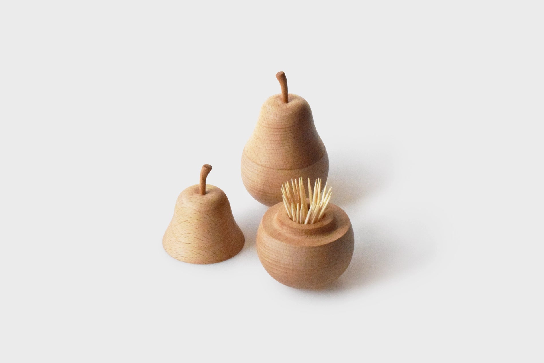 Senser Woodcraft Pear Toothpick Holder - Natural - Thumbnail 3