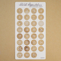 Date Dots Sticker Sheet (24-017): Blue