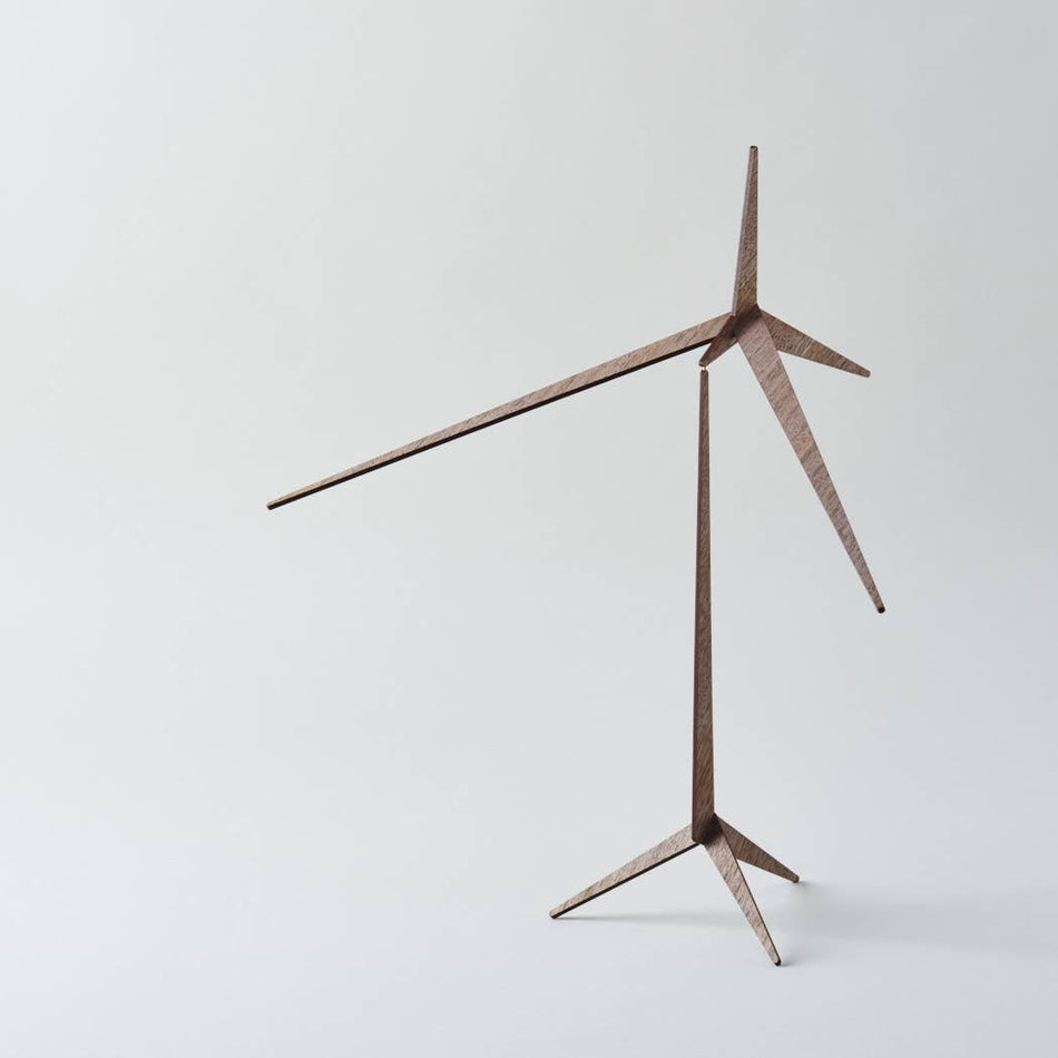 Handmade Kinetic Wood Art Decor | Place To Be | size M: Walnut