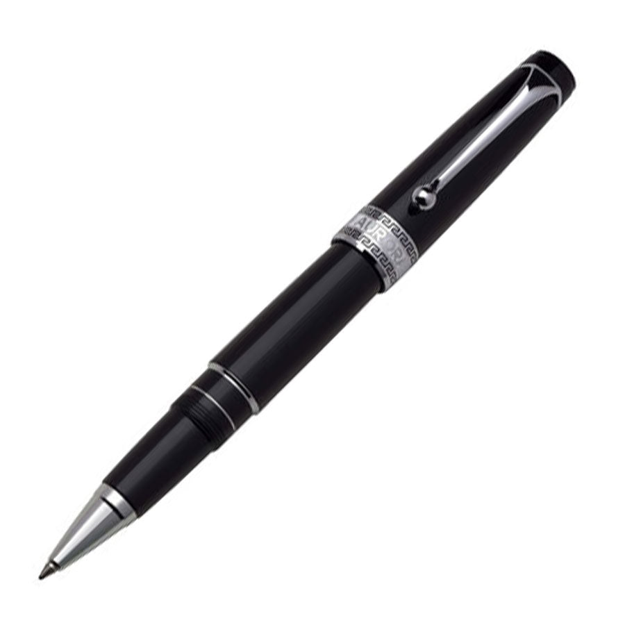 Aurora Optima Resin Rollerball - Black with Chrome Trim