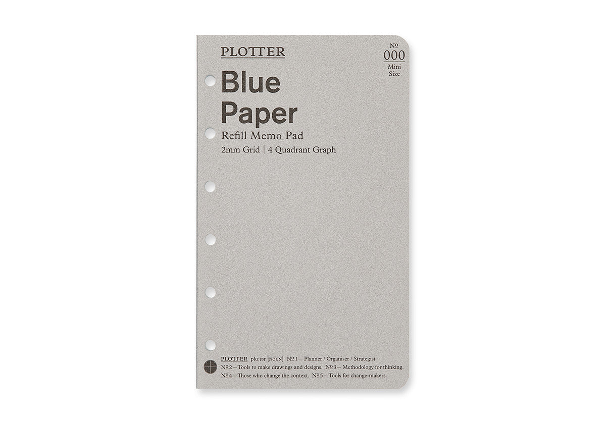 PLOTTER Blue Paper 2mm Grid Quadrant Graph 80sheets - Mini Size – Flax ...