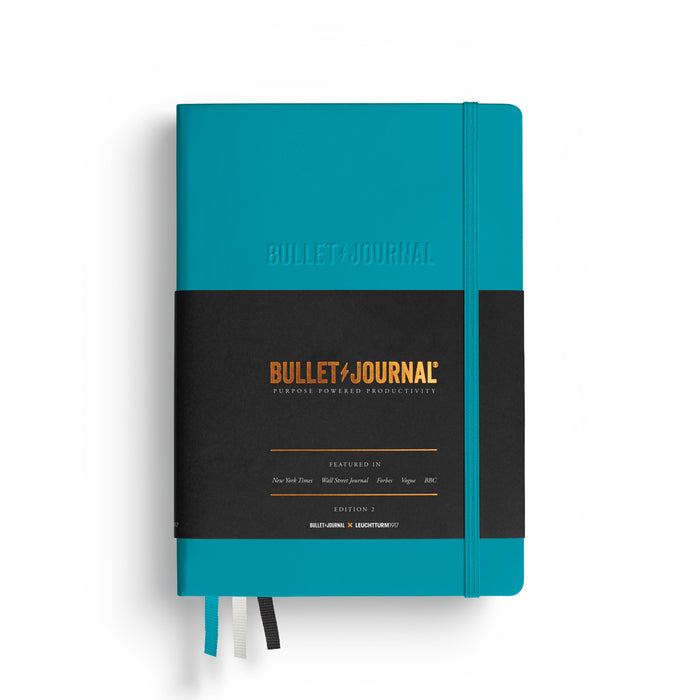 LEUCHTTURM1917 Bullet Journal Edition 2 Medium (A5) 120g/m² paper, 206 Pages, Dotted - TURQUOISE25