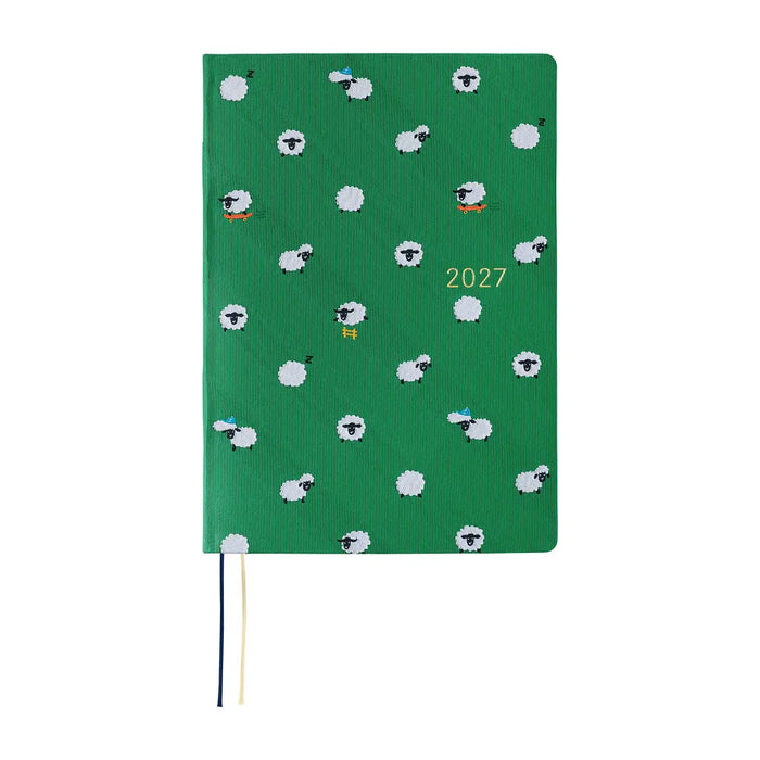Hobonichi Techo 2027 HON A5 Bow & Tie: Sheep Sheep Sheep