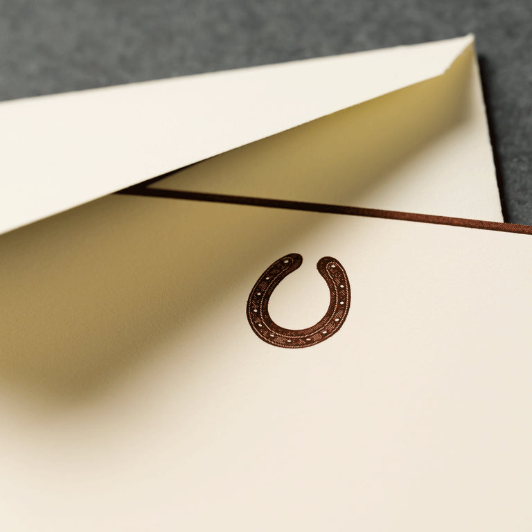 Crane Horseshoe Card