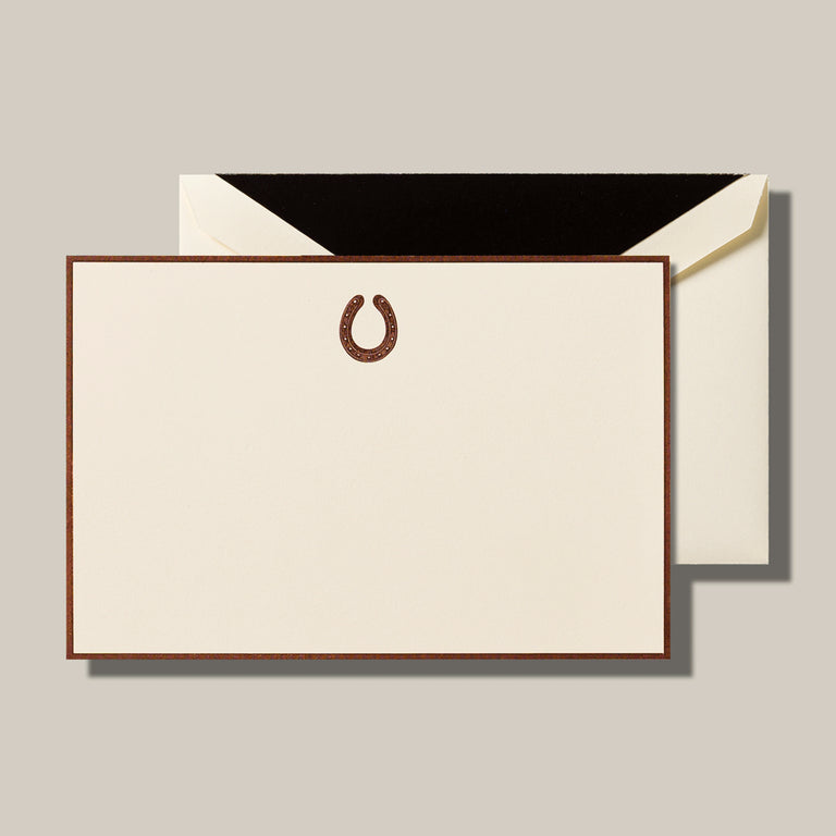 Crane Horseshoe Card