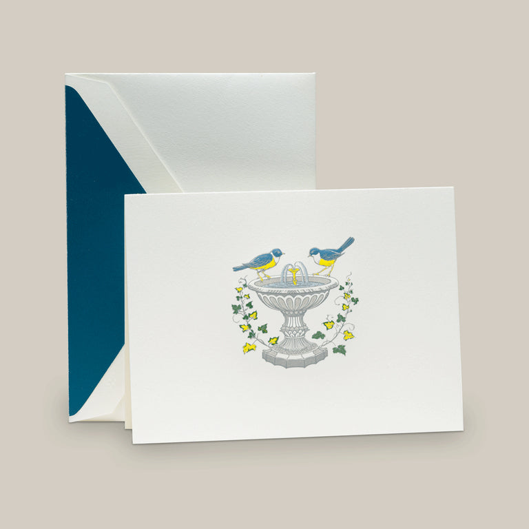 Crane Birdbath Note