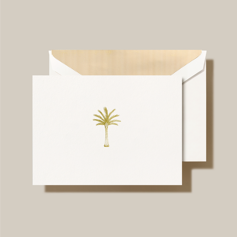 Crane Engraved Palm Tree Notes