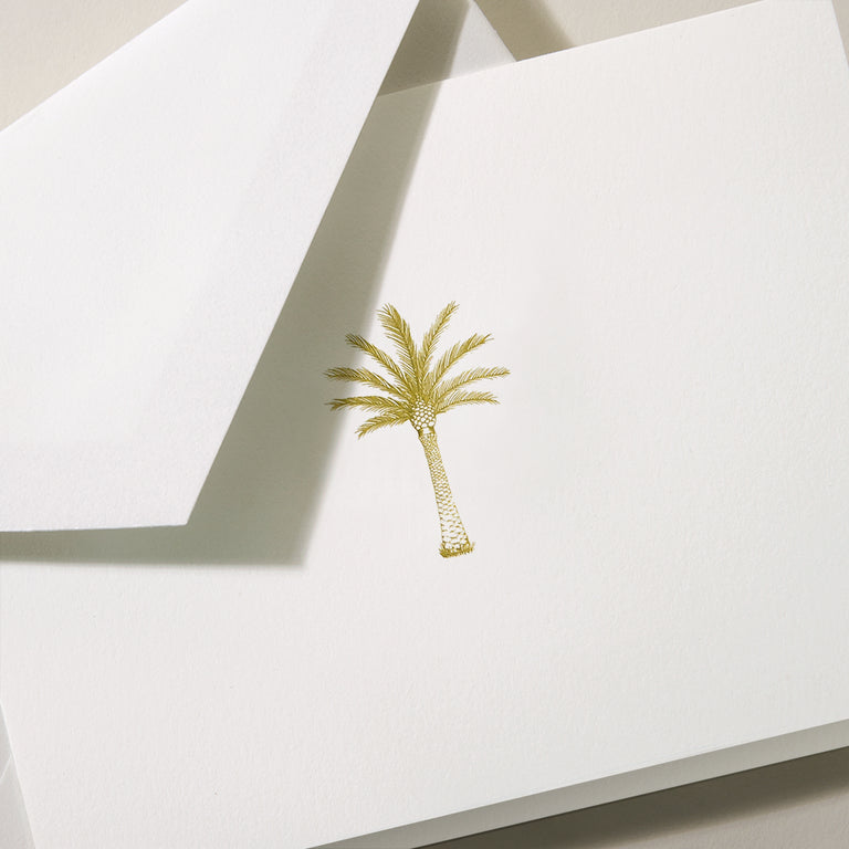 Crane Engraved Palm Tree Notes