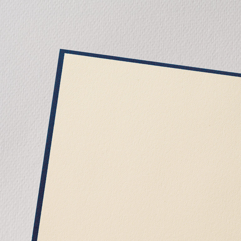 Crane Navy Bordered Ecru Half Sheet