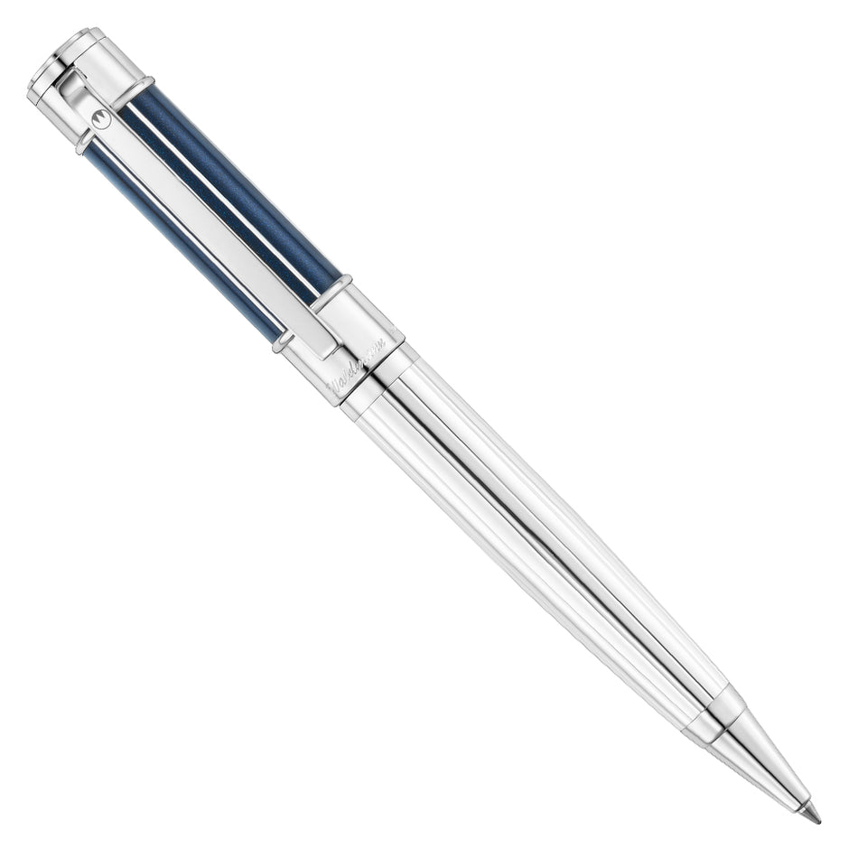 Waldmann Commander 23 Ballpoint - Sterling Silver with Blue Lacquer
