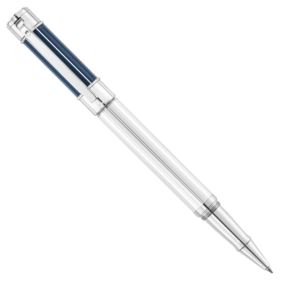 Waldmann Commander 23 Rollerball - Sterling Silver with Blue Lacquer Cap