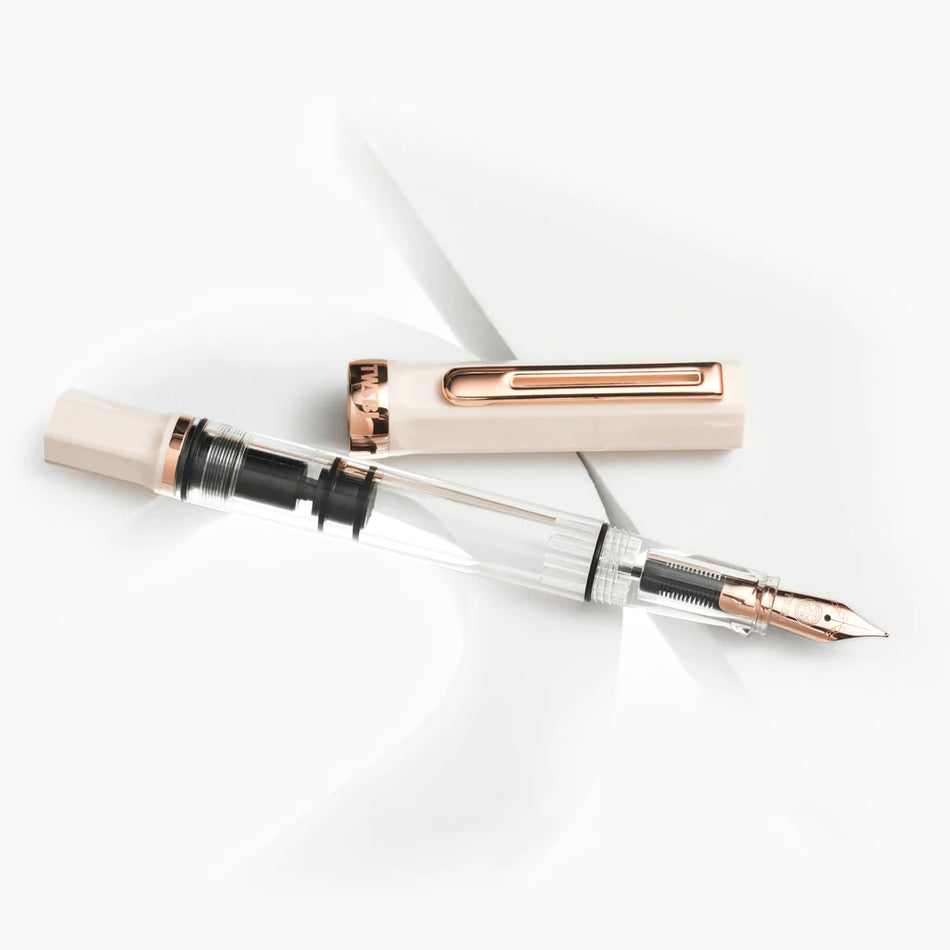 TWSBI Eco Fountain Pen - Cream with Rosegold Accents