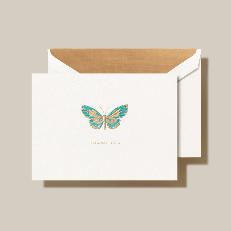 Crane Butterfly Thank You Note