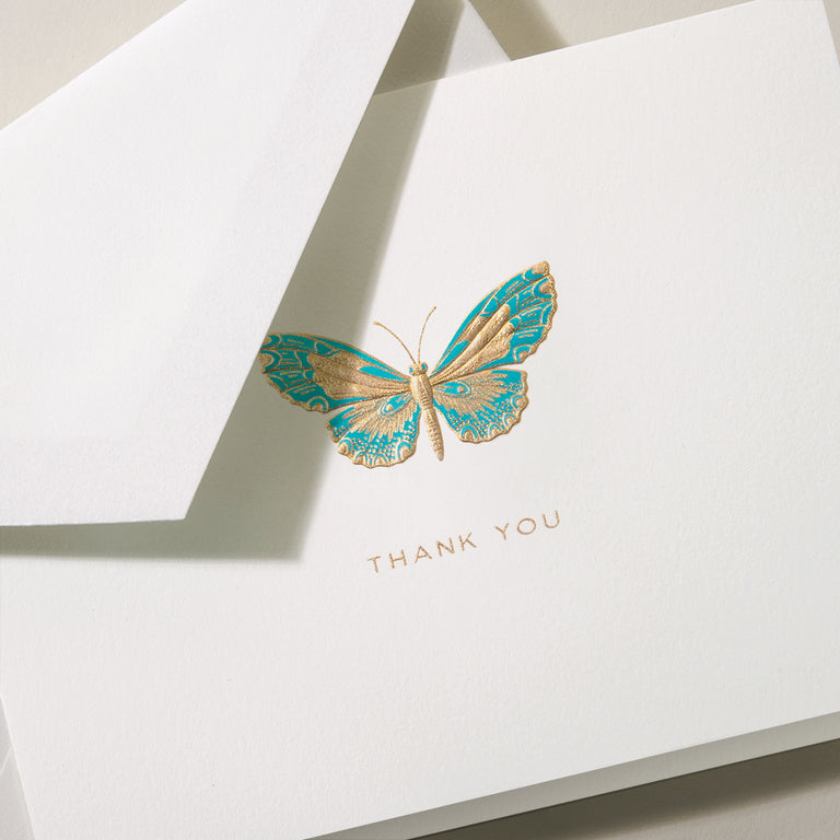 Crane Butterfly Thank You Note