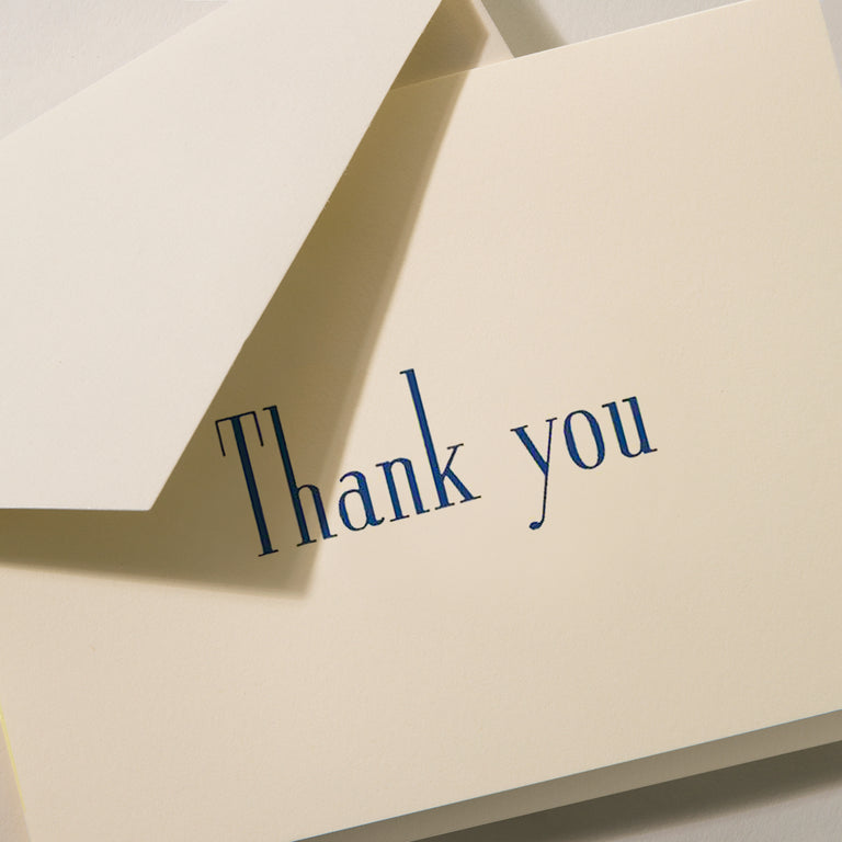 Crane Navy Thank You Note