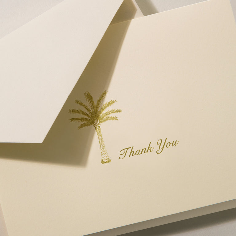 Crane Palm Tree Thank You Note