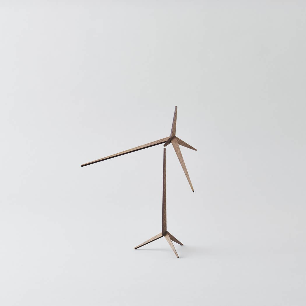 Handmade Kinetic Wood Art Decor | Place To Be | size S: Walnut