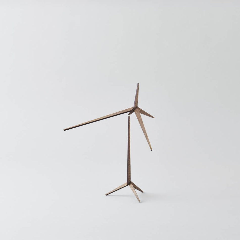 Handmade Kinetic Wood Art Decor | Place To Be | size S: Walnut