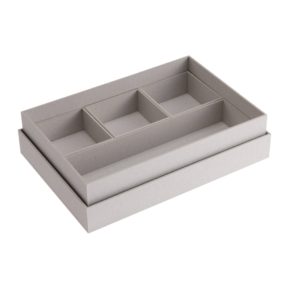 Organizing Bento Box made from Recycled Paper  A5: Light Gray