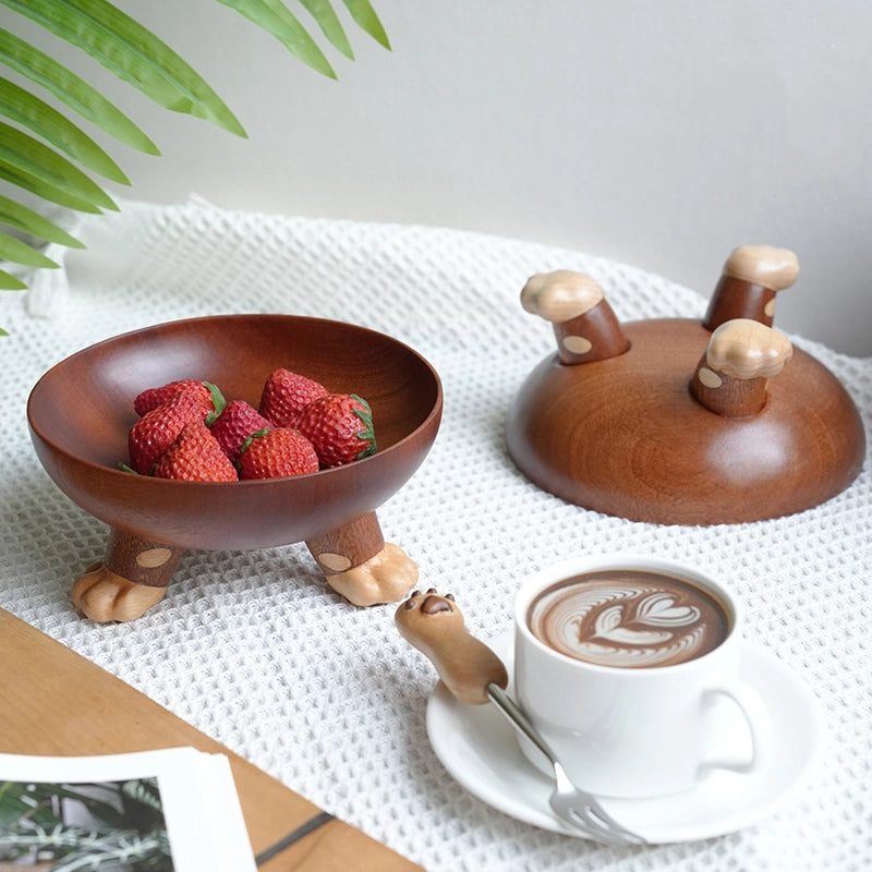 Senser Woodcraft Three Paws Wooden Tray - Thumbnail 4