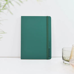 VENT for change A5 Notebook Recycled Leather - Ethos Emerald Green
