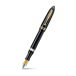 Sheaffer Balance III E893 Fountain Pen - Glossy Black & Gold Trims