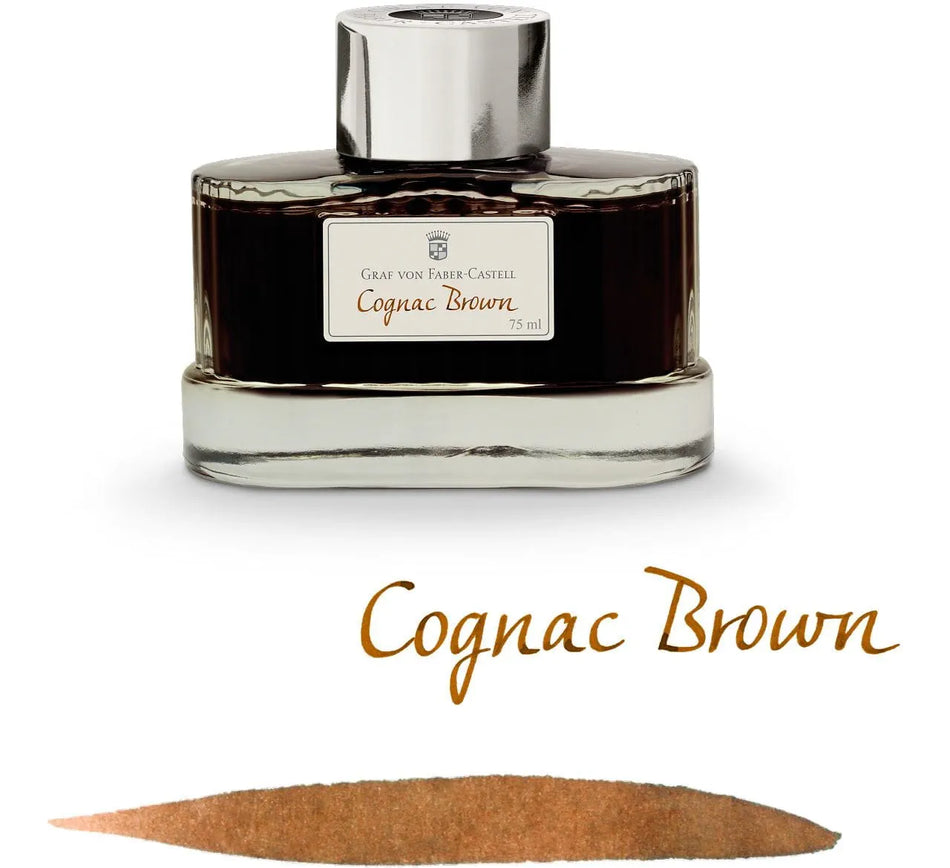 Graf Von Faber Castell Bottled Ink 75ml - Cognac Brown