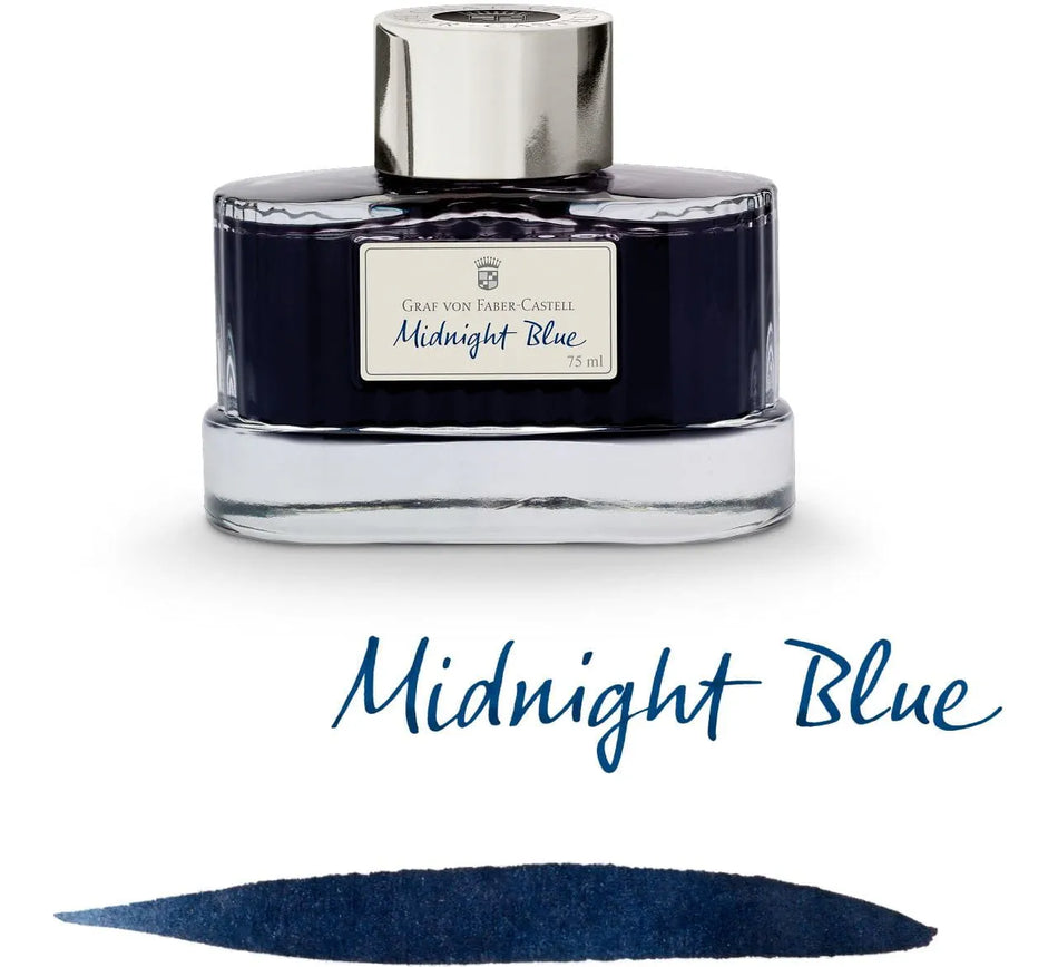 Graf Von Faber Castell Bottled Ink 75ml - Midnight Blue