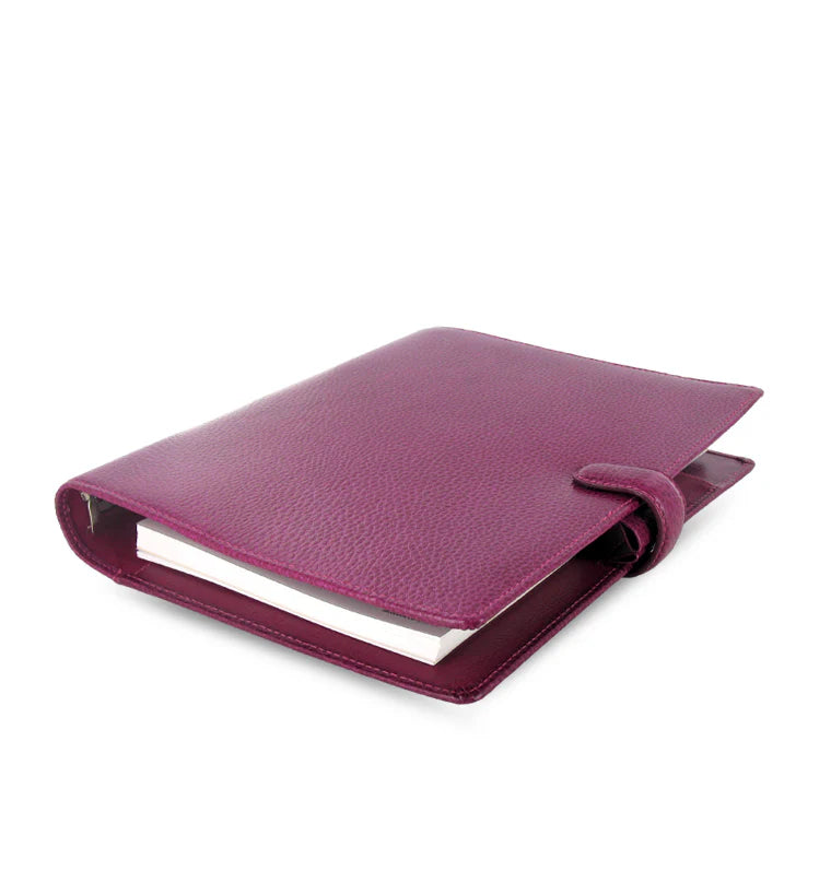Filofax Finsbury A5 Leather Organizer - Raspberry