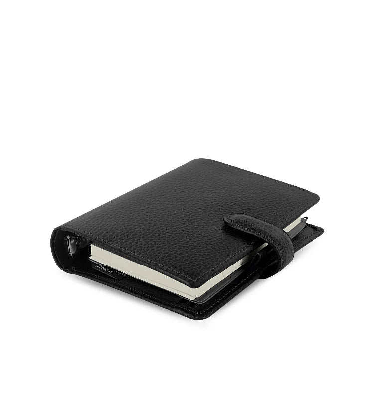 Filofax Finsbury Pocket Leather Organizer - Black