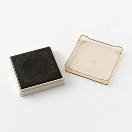 Midori Brown Paintable Stamp Self Inking - Floral Frame