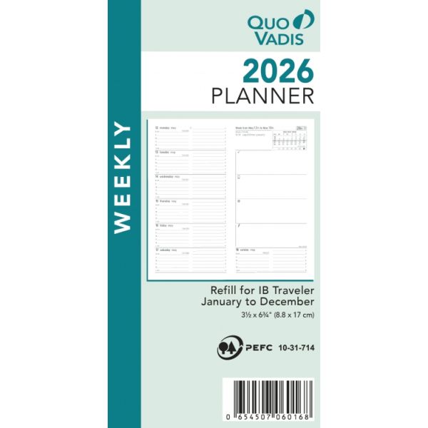 Quo Vadis 2026 IB Traveler Refill