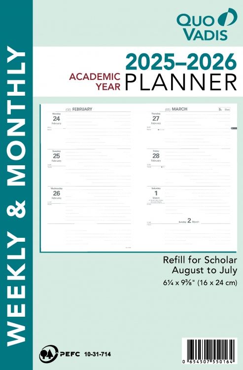 Quo Vadis 2025-2026 Acedemic Refill - Scholar