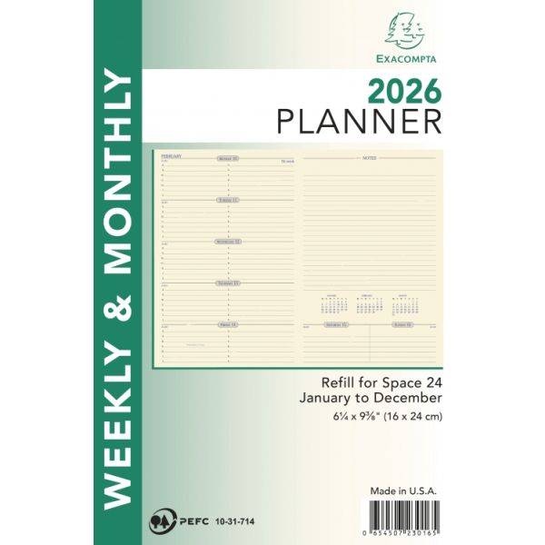 Exacompta 2026 Space 24 Refill