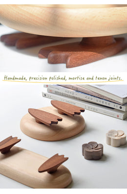 Senser Woodcraft Round Bigfoot Storage Tray - Beech